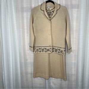 Vintage Sears knit boutique 50’s sweater beaded dress set